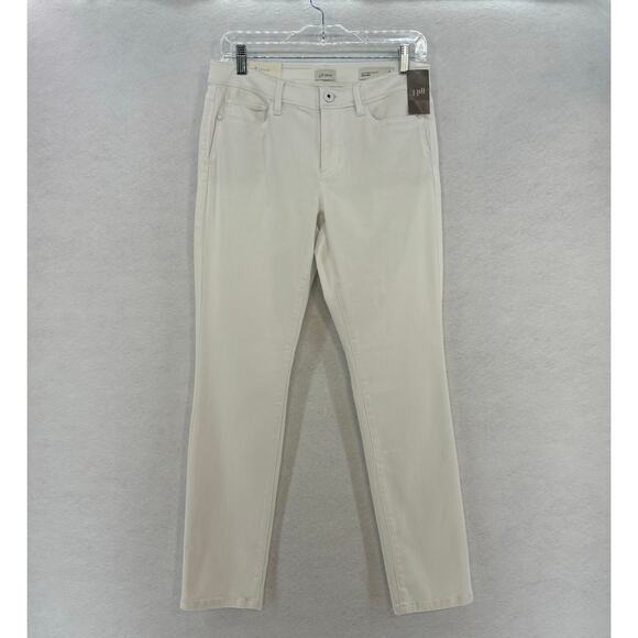 J. Jill Authentic White Jeans Women size 4 Fit Slim Ankle Preppy Classic - Picture 1 of 11